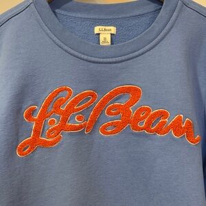 L.L. Bean Blue Sweatshirt with Red Script Logo